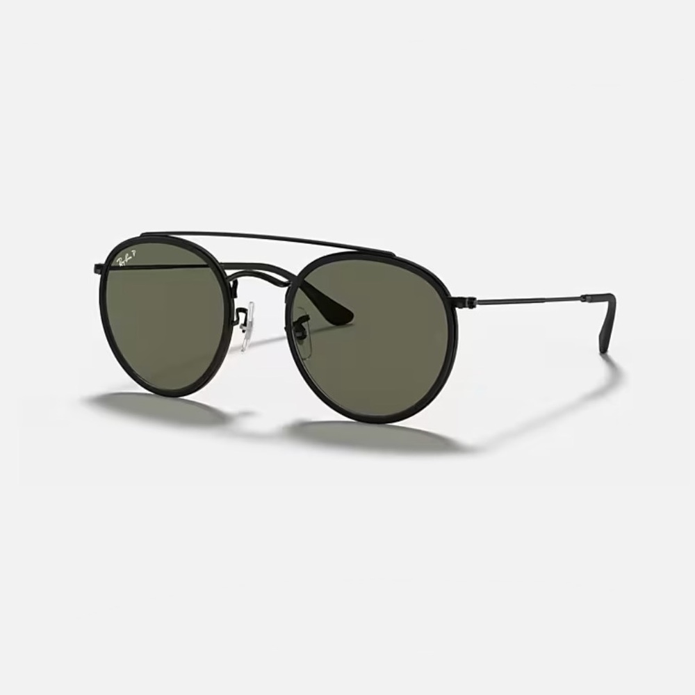 Ray-Ban Polarized Round Double Bridge Sunglasses